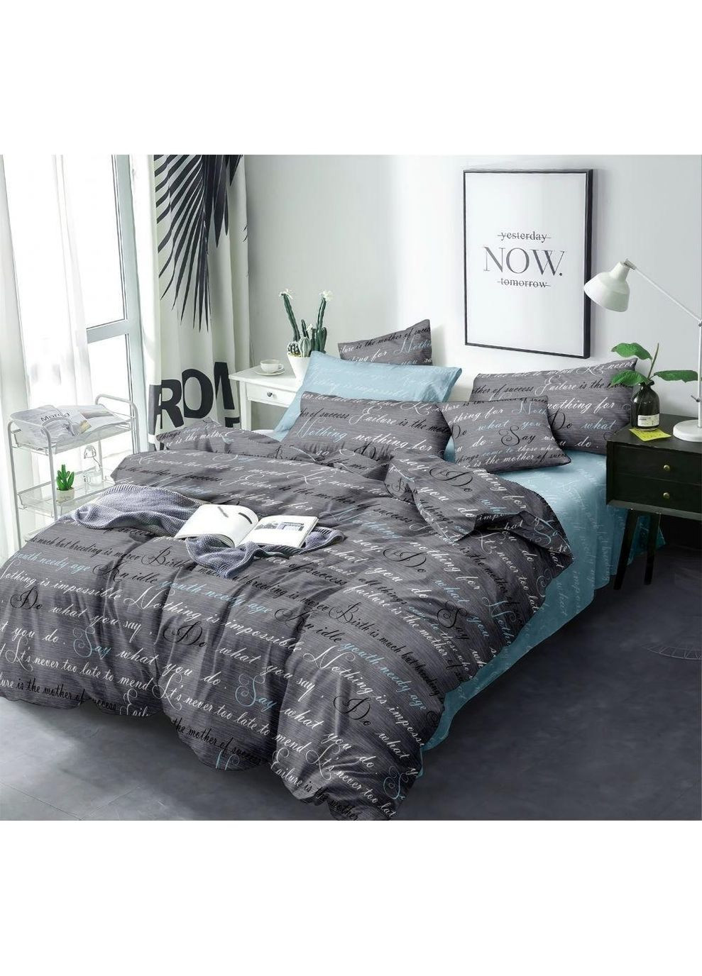 Постільна білизна з резинкою Проза лайт, бязь Двухспальний розмір, наволочки 70/70 No Brand (364220842)