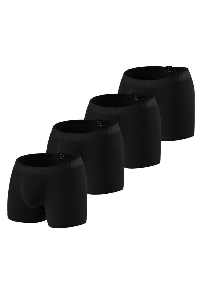 Набір чоловічих анатомічних боксерів Intimate no fly Plus (4 шт) IPS-004 MAN's SET Anatomic Intimate no fly Plus, Black Series (367055564)