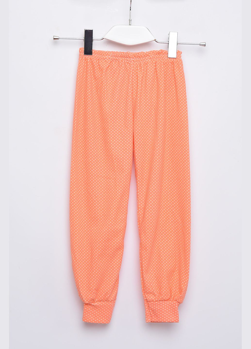 Оранжевые домашние демисезонные прямые брюки Let's Shop