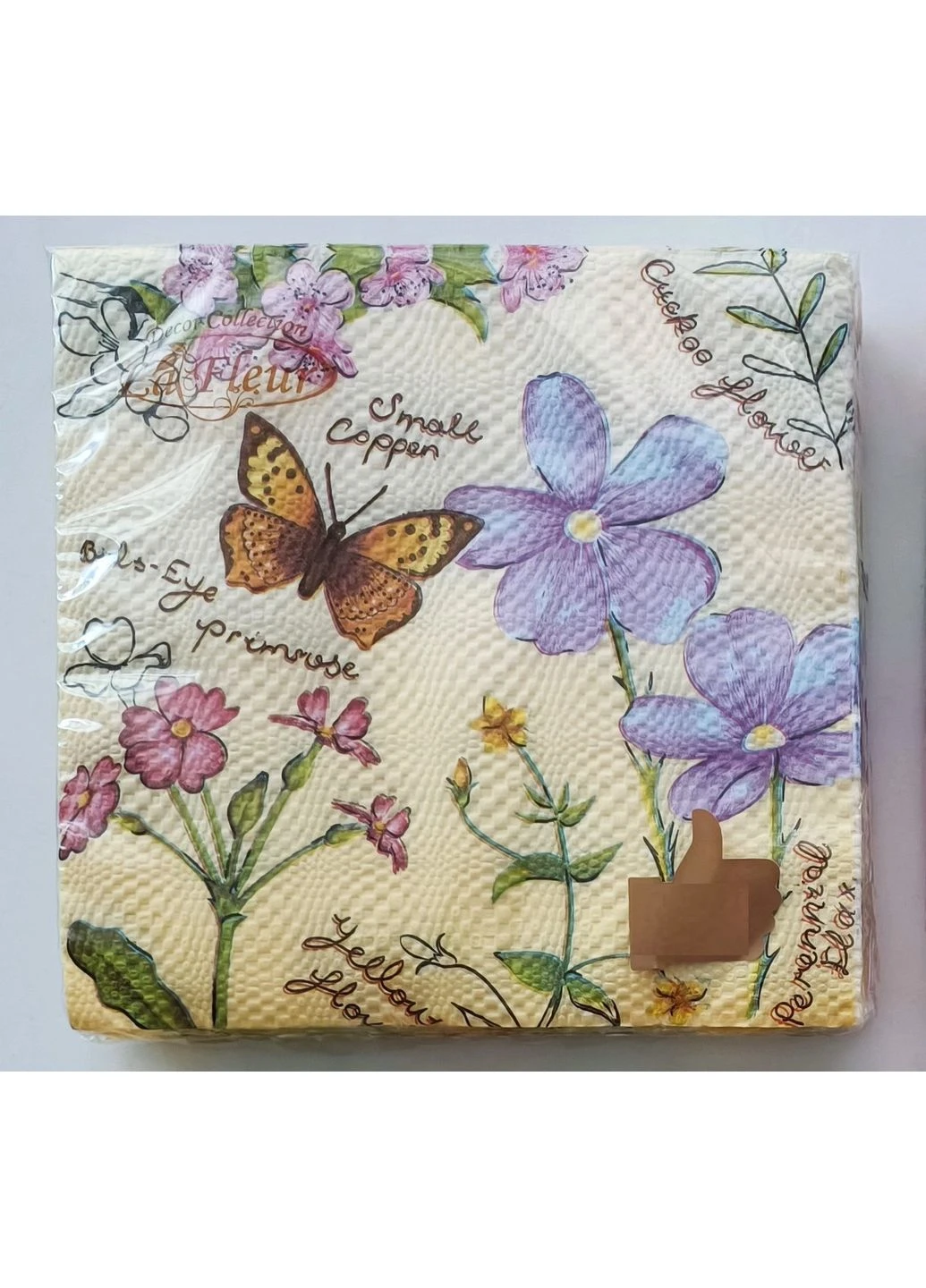 Салфетки бумажные сервировочные La Fleur Сладкий аромат 33×33 см 2 слоя 16 шт для декора праздничные КТА (393939094)
