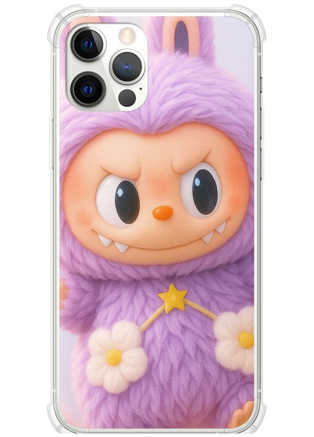 Силіконовий протиударний с посиленими кутами чохол 'Лабубу' для Endorphone Apple iPhone 12 (342123722)