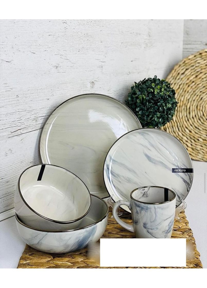 Сервиз столовый Marmo AR0018MRBS/3 18 предметов бежевый Ardesto (350934689)