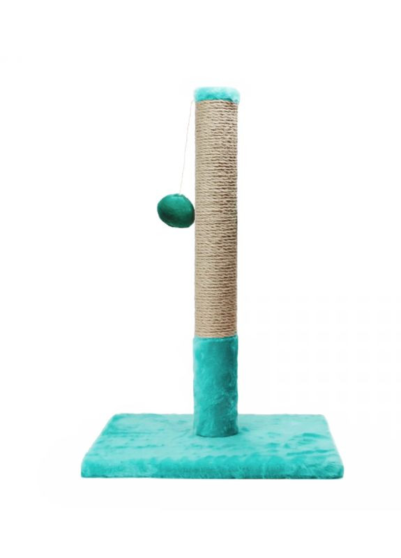 Когтеточка-столбик на квадратной подставке 40*35*65 см (голубая) сизаль Cristel (367725777)