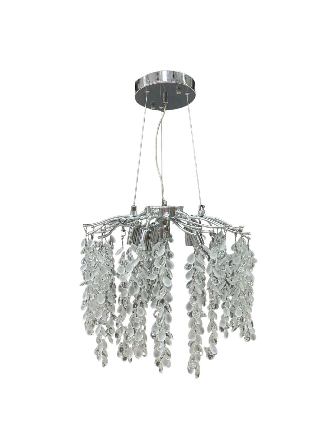 Люстра подвесная 605450 СН серебряная LS 040775 (316463666)