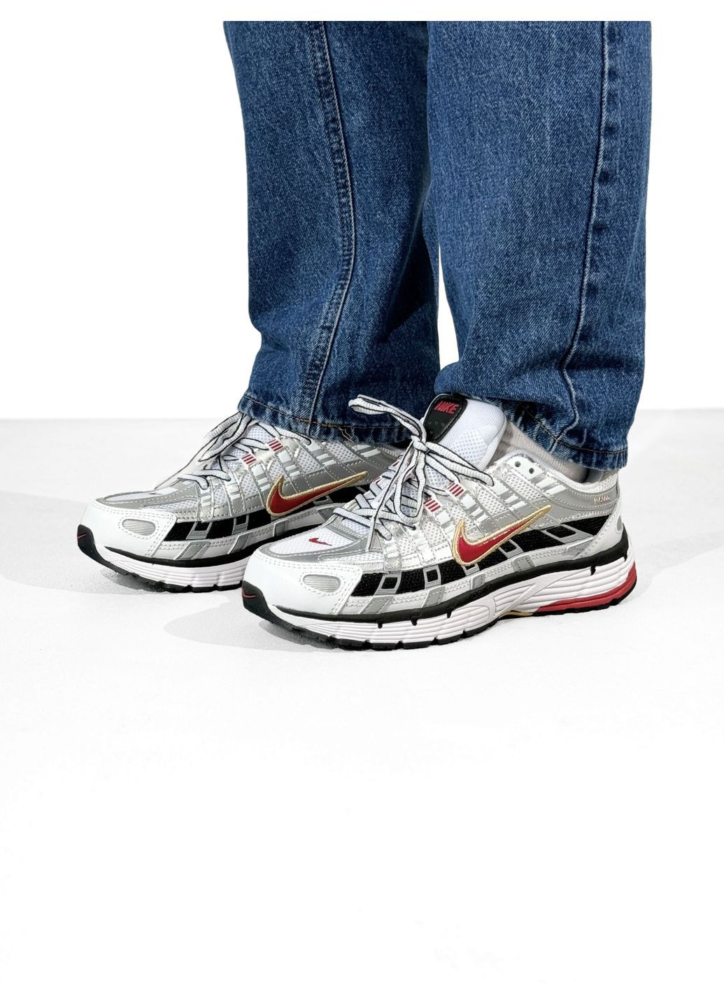 Серые демисезонные кроссовки мужские и женские nike p-6000 grey white | найк п-6000 серые белые No Brand