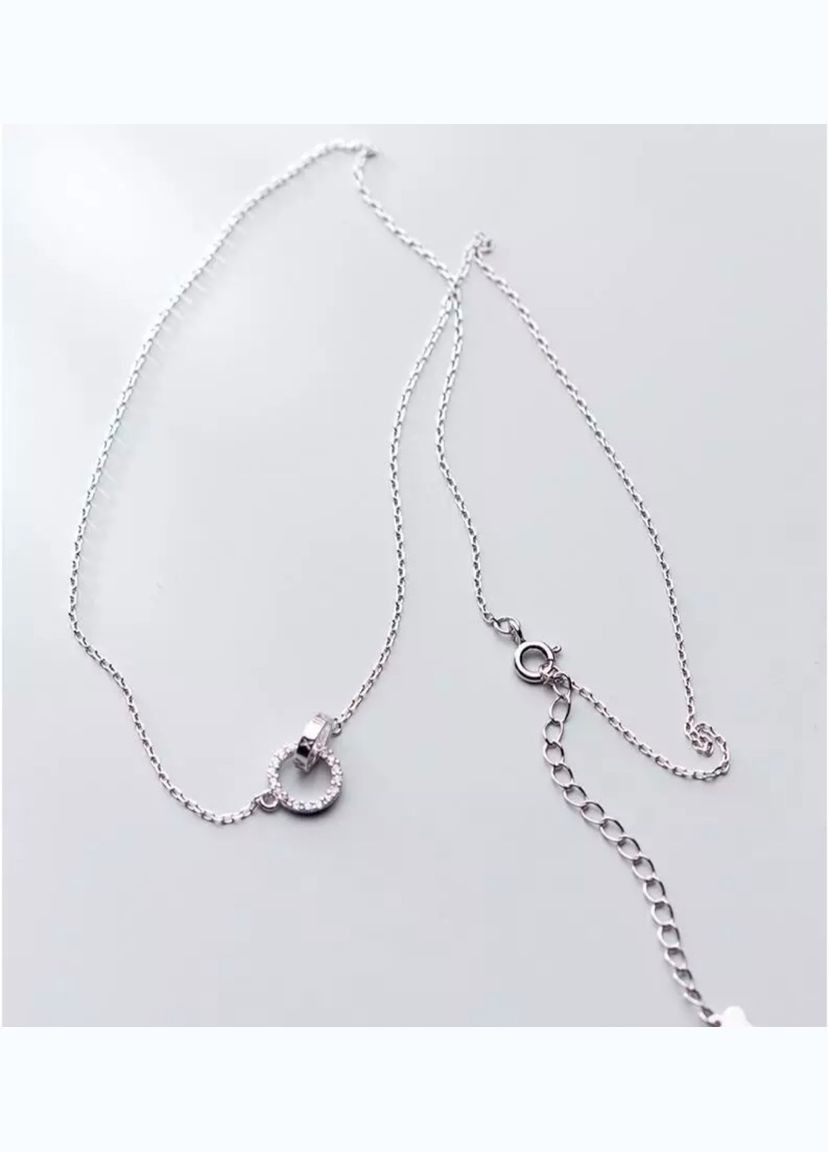 Серебряное колье с кубическим цирконием, покрытое родием Family Jewelry House (322777234)