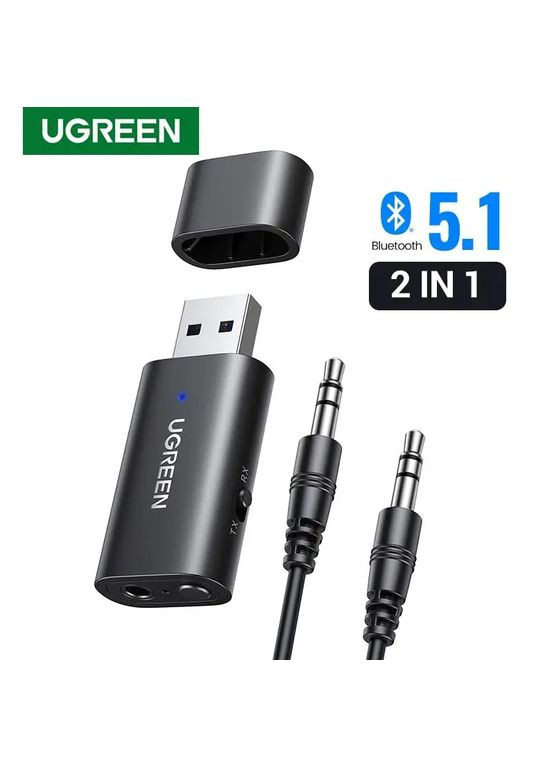 Автомобільний приймач Bluetooth CM523 Bluetooth 5.1 AUX 3.5 мм 2 в 1 Ugreen (300523777)
