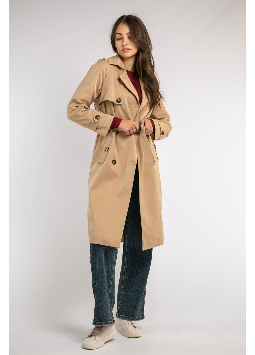 Тренч С61 CHICLY на гудзиках (362664098)