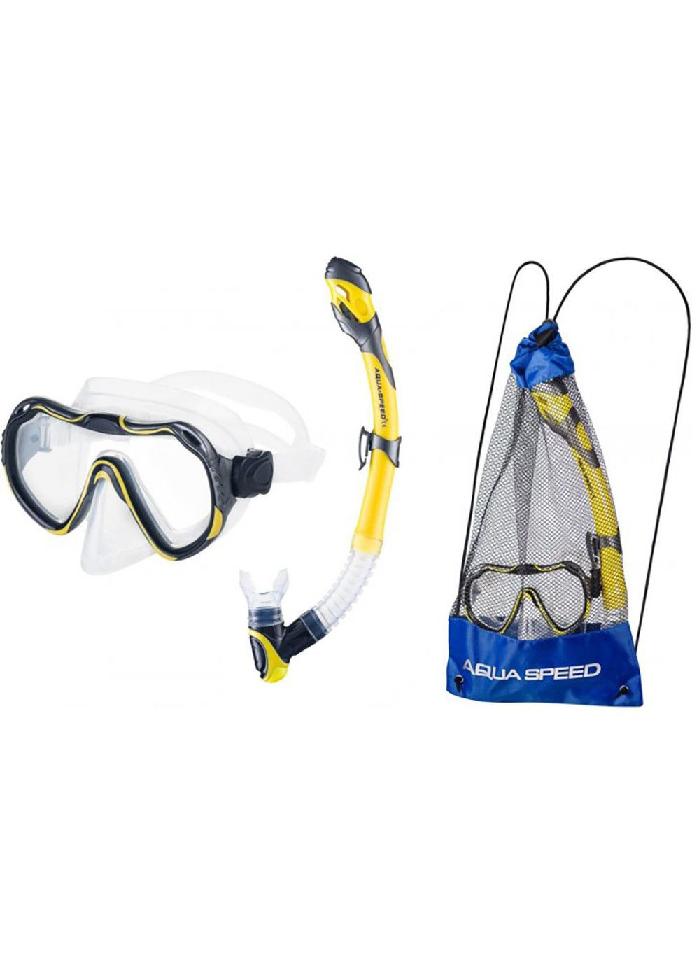 Набор маски и трубки Java + Elba 8206 Желтый OSFM Aqua Speed (333962017)