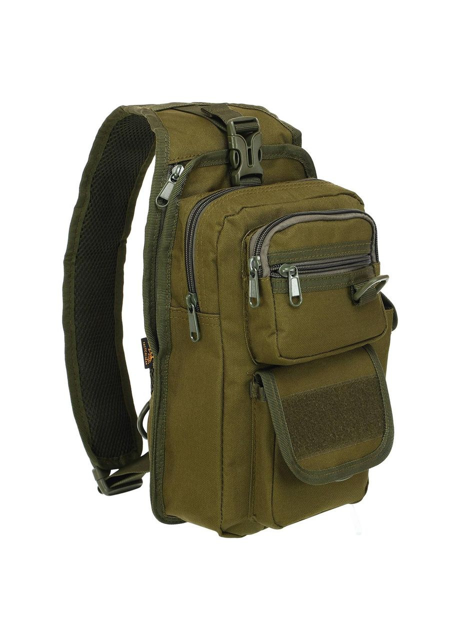 Сумка-слінг тактична з однією лямкою (нейлон, оксфорд 900D, р-р 30х16х8см, 4л, Оливковий) (TY-184_Оливковий) SILVER KNIGHT (361436420)