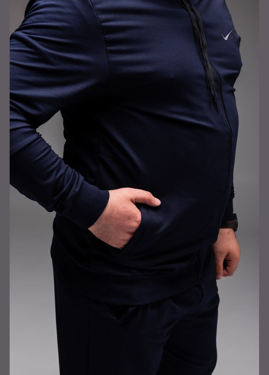 Мужской темно-синий спортивный костюм с капюшоном. Vakko (291996125)