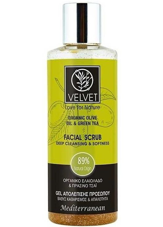 Скраб для обличчя Organic Olive & Green Tea Face Scrub 200ml (1304978-143318) Velvet Love for Nature (368883351)