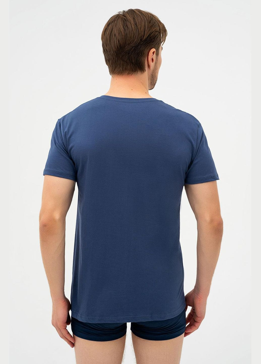Синя футболка чоловіча 3xl джинсовий 202 new Cornette