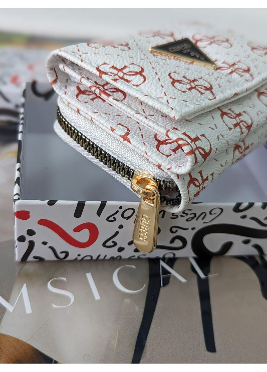 Кошелек женский белый Guess мини Гес маленький бумажник портмоне гаманець No Brand (360890546)