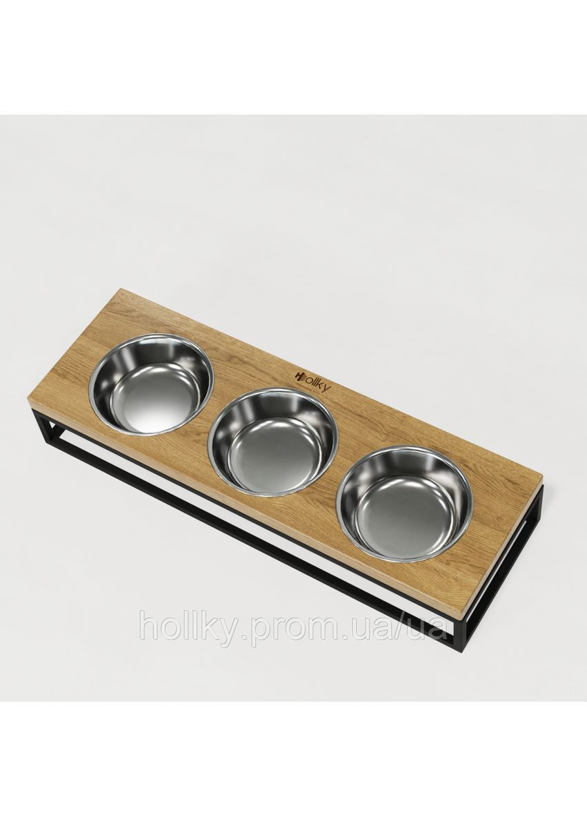 Миски на подставке для кошек и маленьких собак Base Bar (3×0,45 л) Bar-54187-BLNT Hollky (365652687)