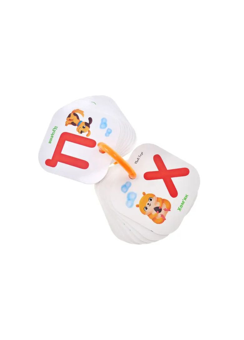 Навчальні картки на кільці Абетка з тваринами VladiToys від 9 років в асортименті VT2000-03 Vladi toys Нас6269 (370651552)