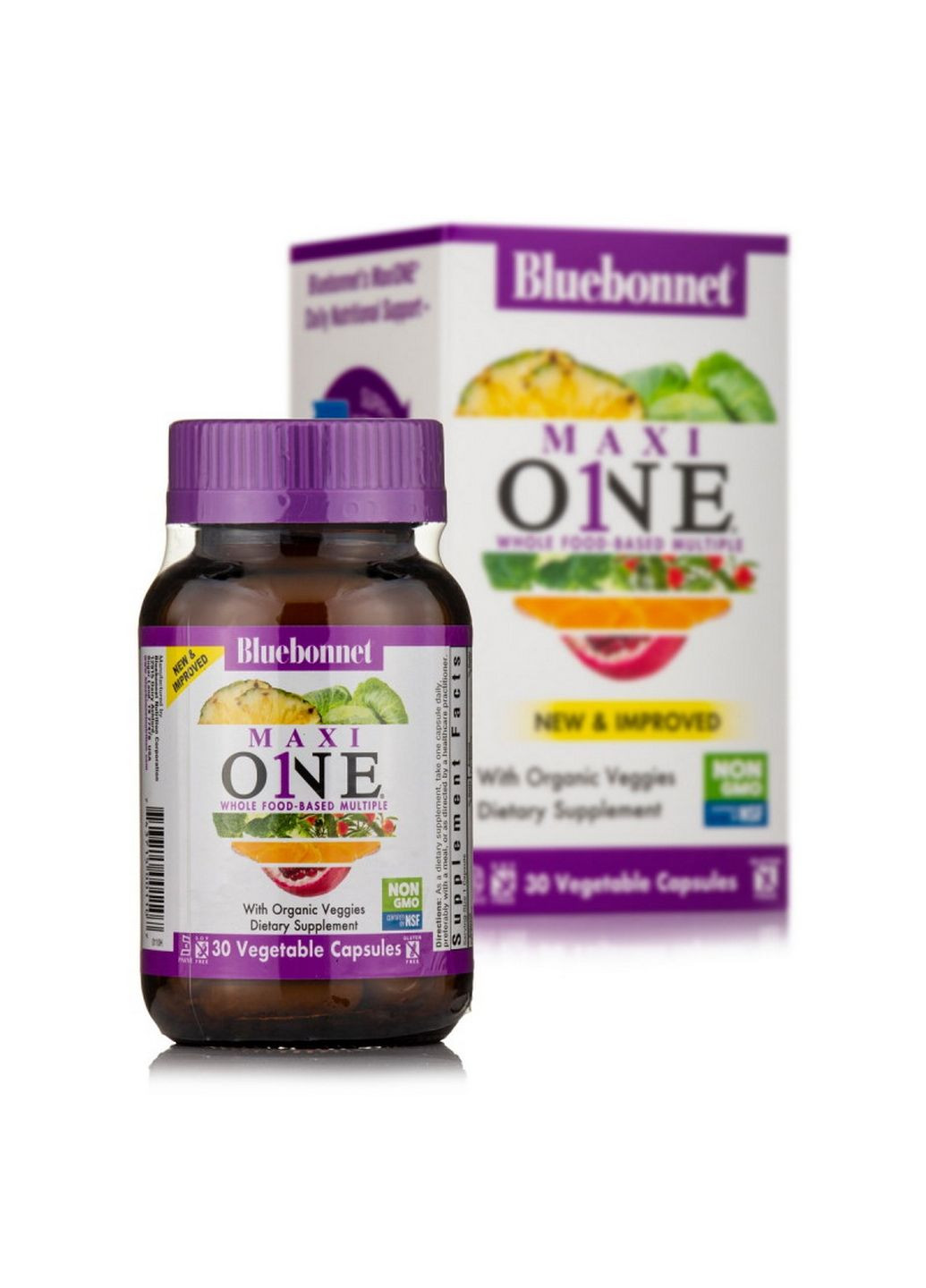 Вітаміни та мінерали Bluebonnet Maxi ONE, 30 вегакапсул Bluebonnet Nutrition (293478336)