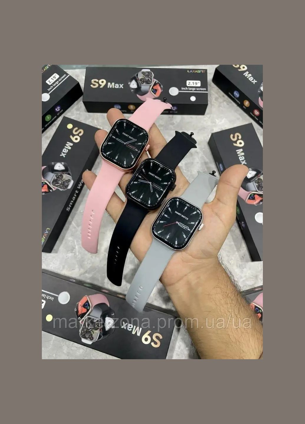 Смарт годинник розумний S9 Max для android та ios смартгодинник 44/45/49 mm чорний бездротова зарядка Smart Watch (334314650)