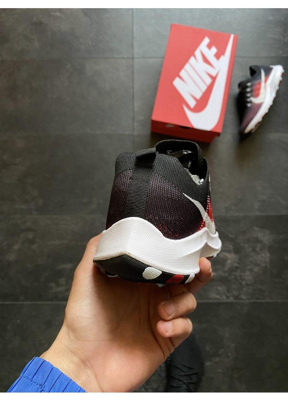 Чорні Осінні кросівки чоловічі nike zoom black red white найк аір зум No Brand