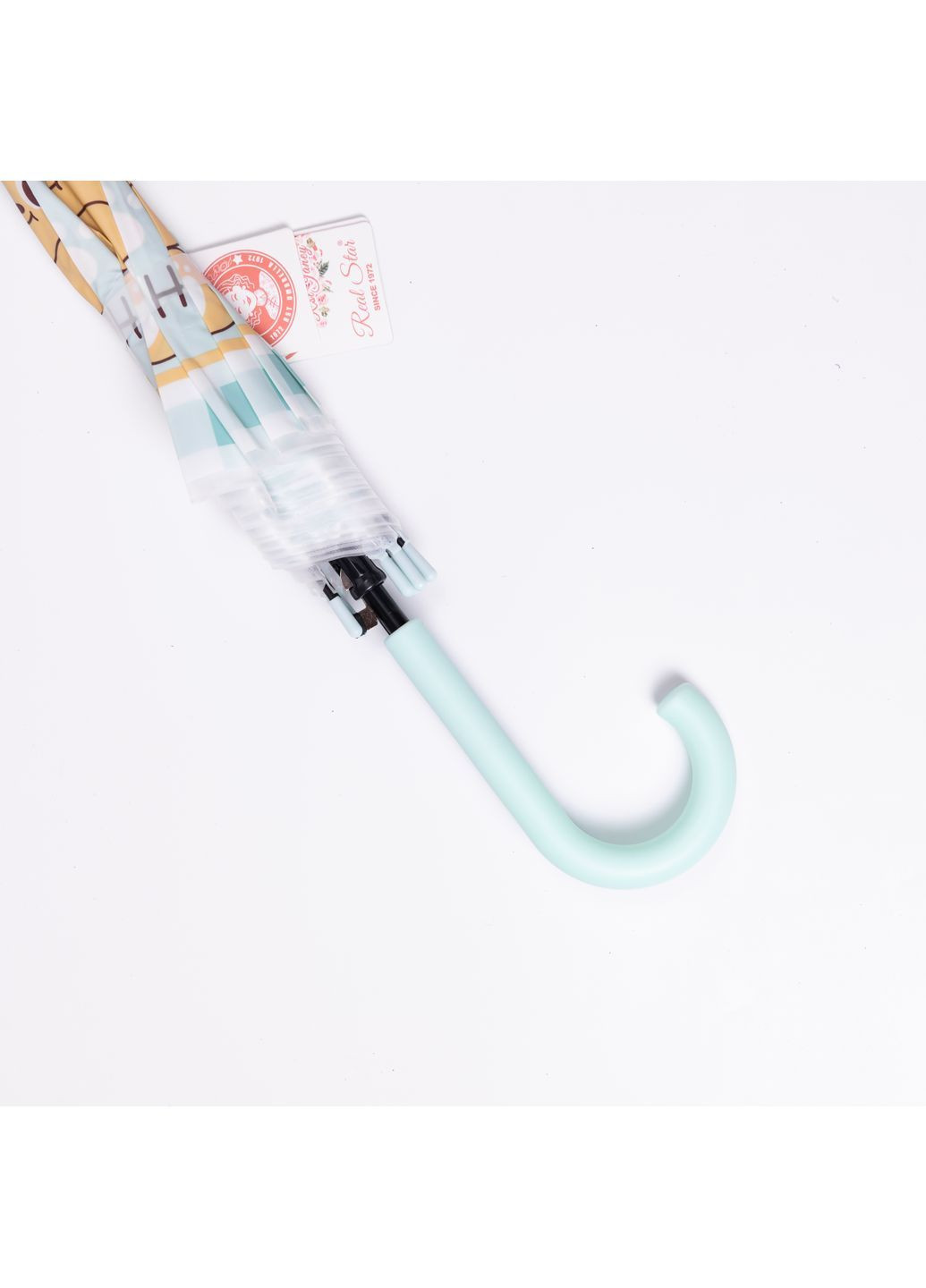 М'ятна} дитяча парасоля-тростина напівавтомат складна 94 см, м'ятний yiwu hp-23-11m (364684982)