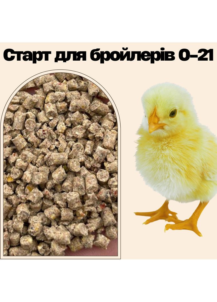 Комбикорм Старт для Бройлера 0-21 (10/25 кг) No Brand (364908857)