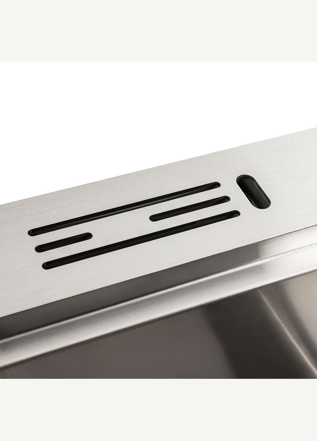 Кухонна мийка нержавійка 60х50 Handmade з підставкою для ножів (сифон круглий, 3,0/0,8) Platinum (291016244)