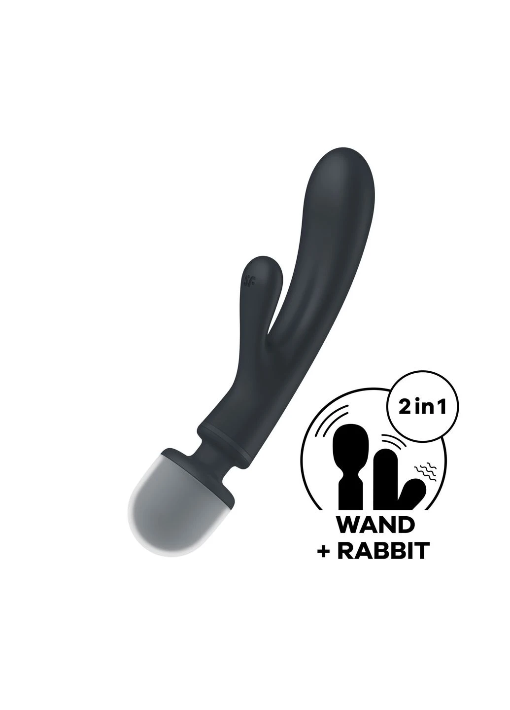 Вибратор-кролик с вибромассажером Triple Lover Grey, 3 мотора - CherryLove Satisfyer (332209428)