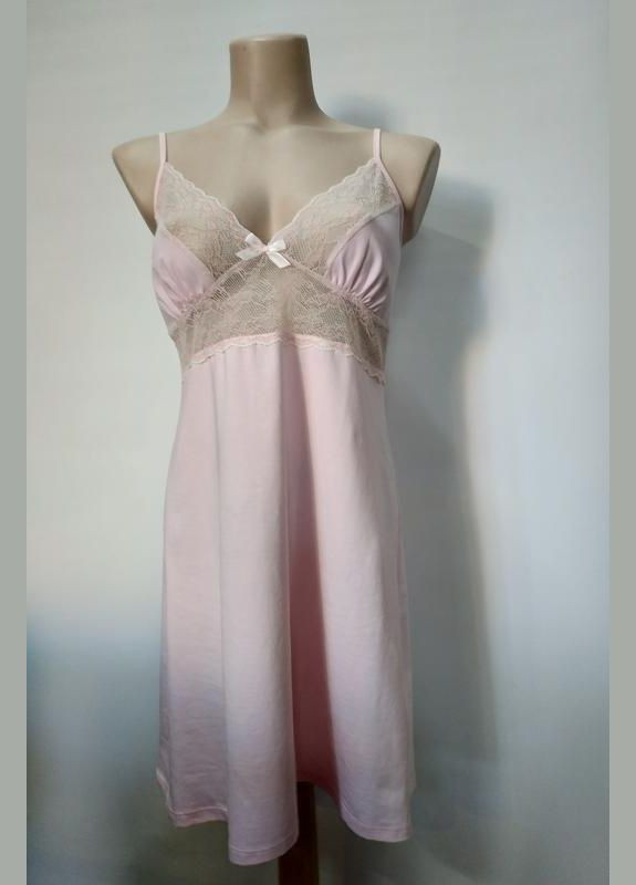 Розовый демисезонный нежный хлопчатобумажный с кружевом модный комплект - зефиринка donna EL