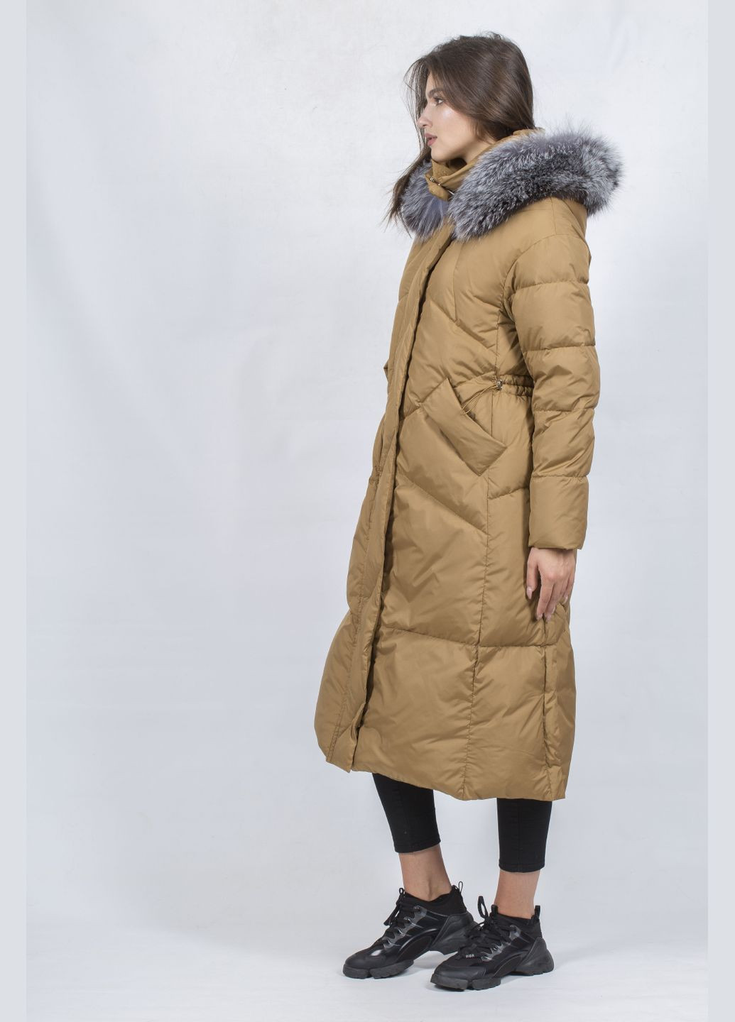 Горчичный зимний Пуховик No Brand