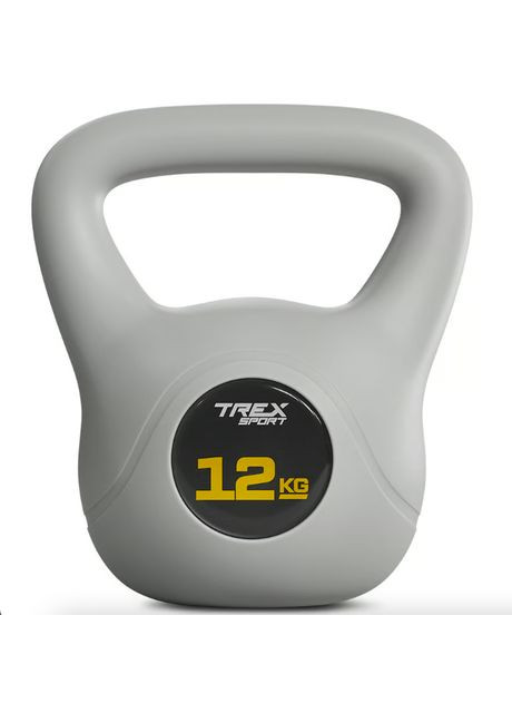 Гиря виниловая 12кг TX-012CKB серый TREX Sport (323136224)