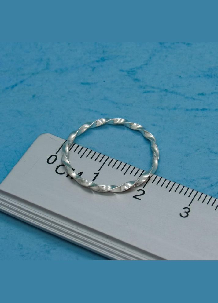 Срібна каблучка тонка "Витий обідок" 18 No Brand (350667137)