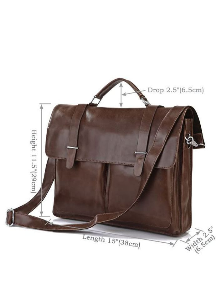 Деловая сумка, питфель, гладкая кожа 7100B John McDee (329149131)