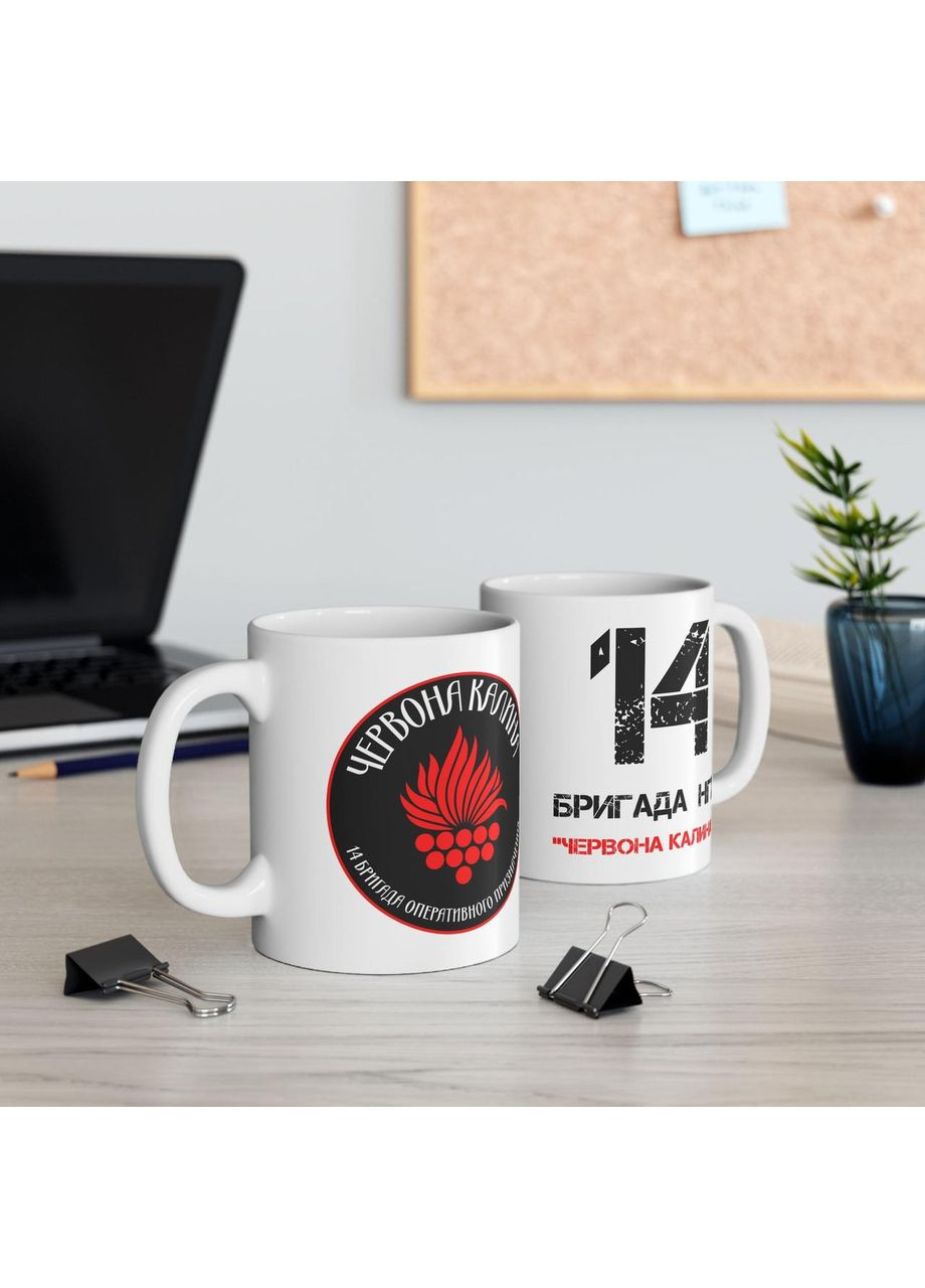 Чашка с шевроном "14-я бригада оперативного назначения "Красная Калина"" No Brand (368671798)