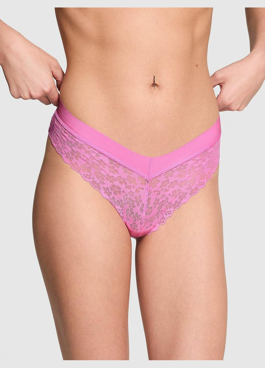Трусики стрінги No Show Fuchsia Pink Victoria's Secret (330357603)