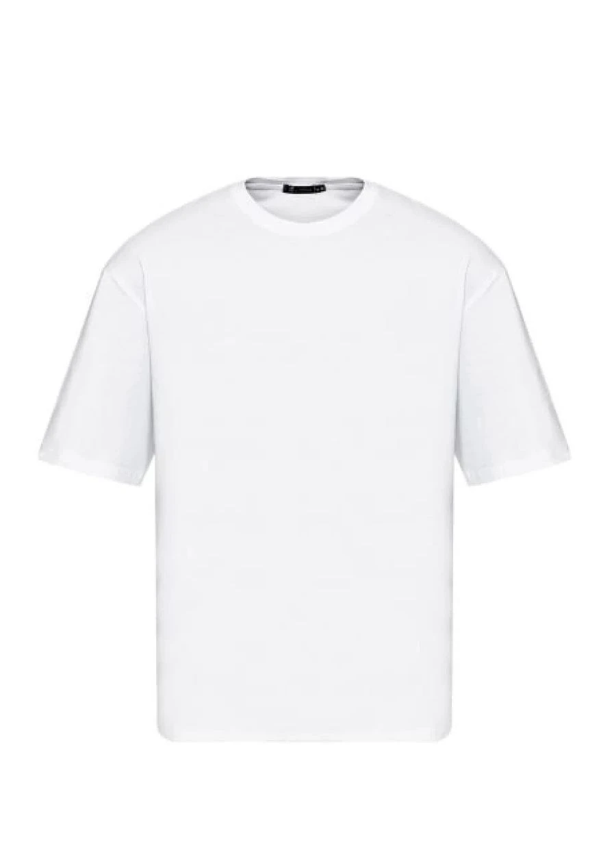 Жіноча однотонна футболка Oversize біла з довгими рукавами L-XL No Brand - (389302882)