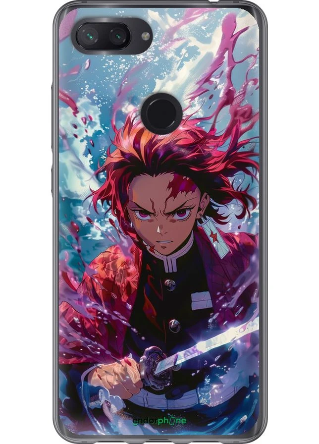 Чехол на Xiaomi Mi 8 Lite Танджиро Камадо: Клинок рассекающий демонов "6111u-1585-70447" Endorphone (370035442)