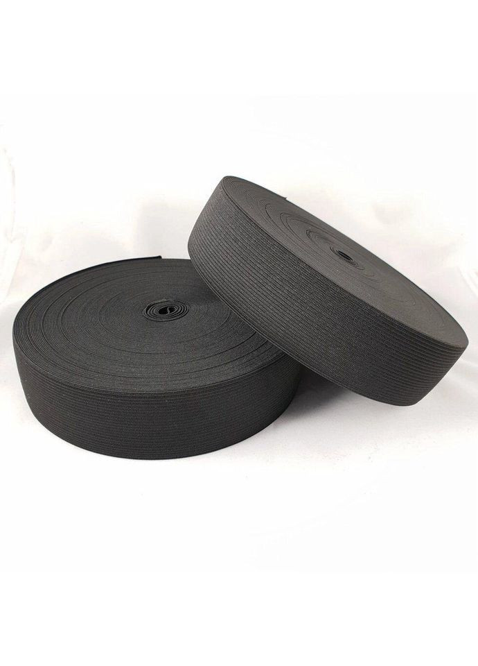 Широка білизняна резинка для одягу Sindtex чорний 2.5 см х 22,5 м Plus-plus (352743997)