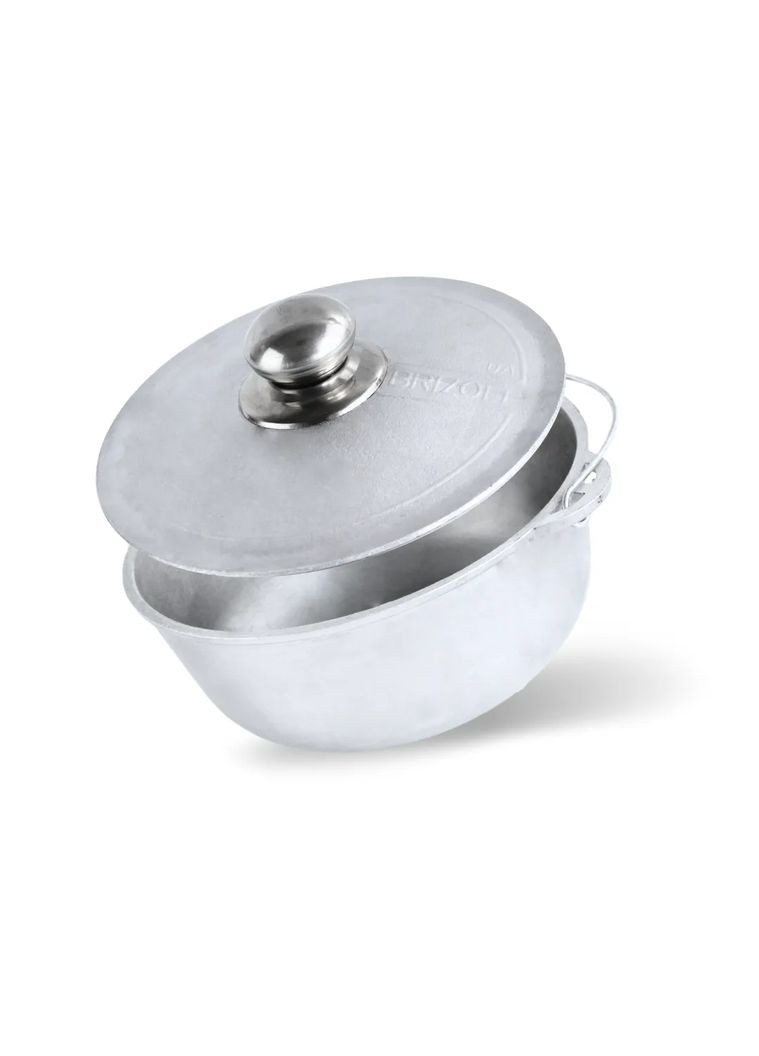 Казан алюминиевый с дужкой и крышкой Турист 2 л (12-002-1) Brizoll (315825500)