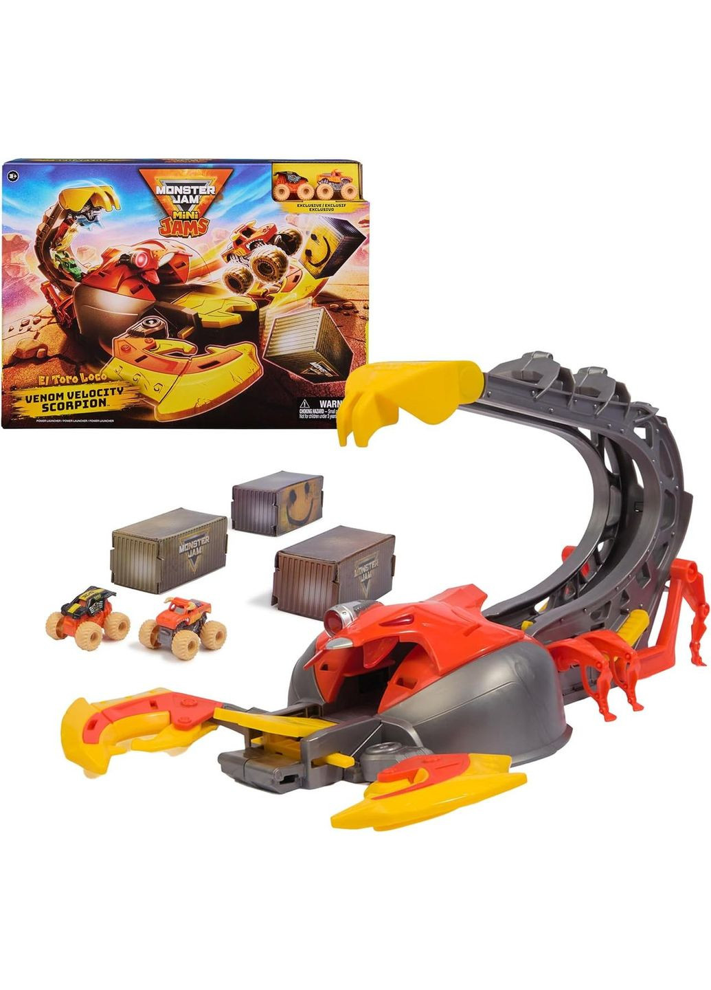 Ігровий набір Монстер Джем Скорпіон Monster Jam El Toro Loco Venom Velocity Scorpion Playset Spin Master (338425815)