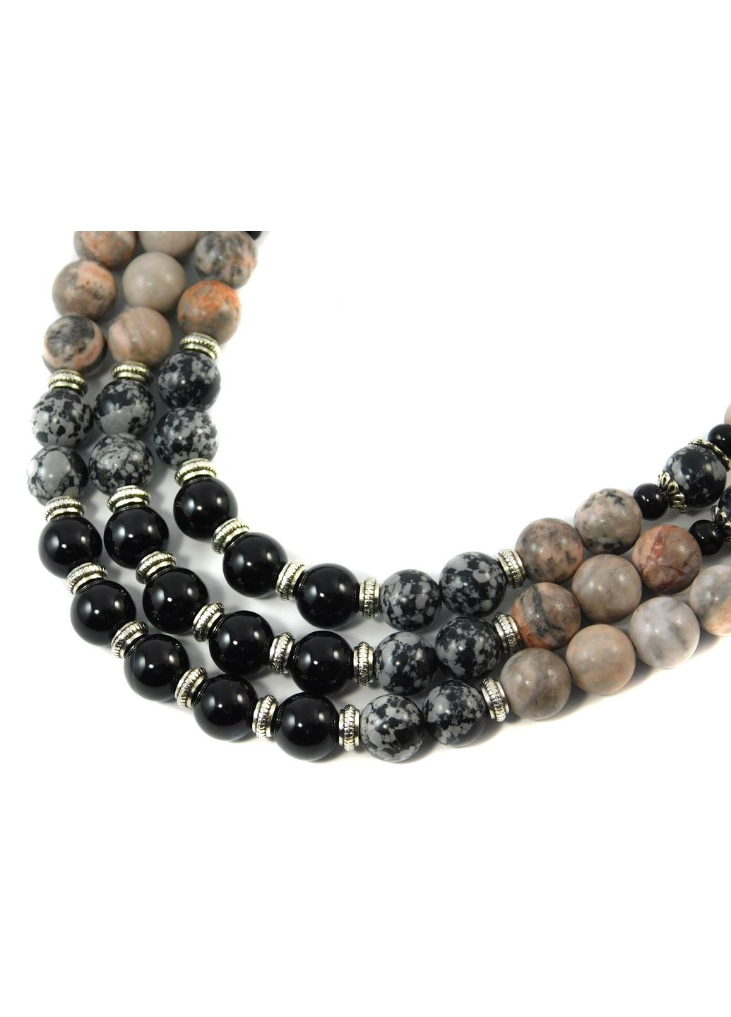 Ожерелье "Нимерия" Агат, Обсидиан Fursa fashion (322315362)