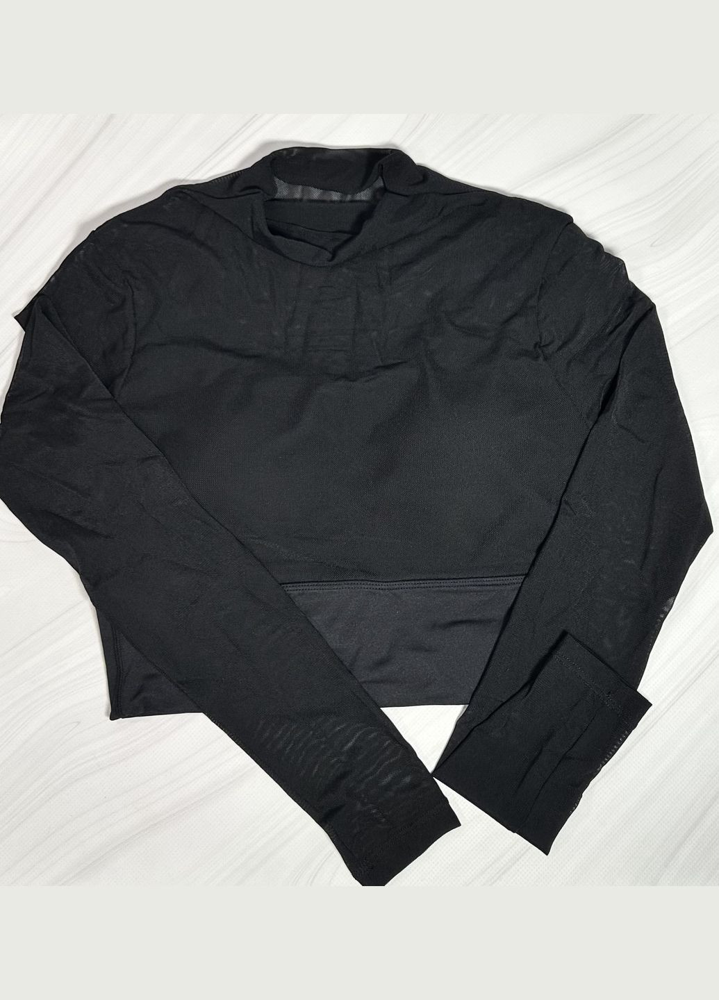 Топ (гольф) со стрейч сеточкой No Brand (322767656)