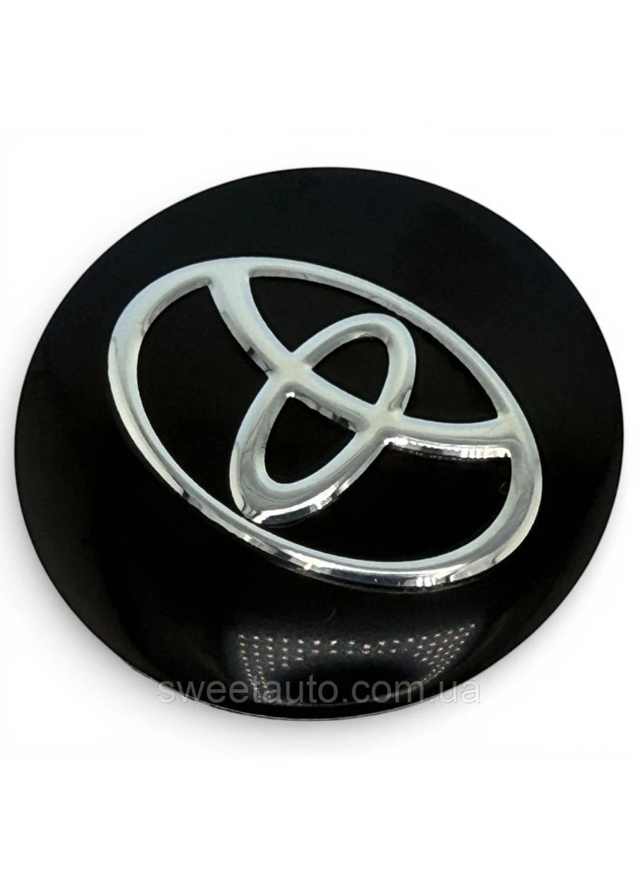 Наклейки з логотипом Тойота 60 мм алюмінієві 4 штуки. Toyota (387345330)