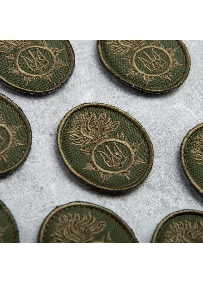Шеврон на липучке кокарда Національної Гвардії України 3,5х4,5 см вишитий патч нашивка IDEIA (386253488)