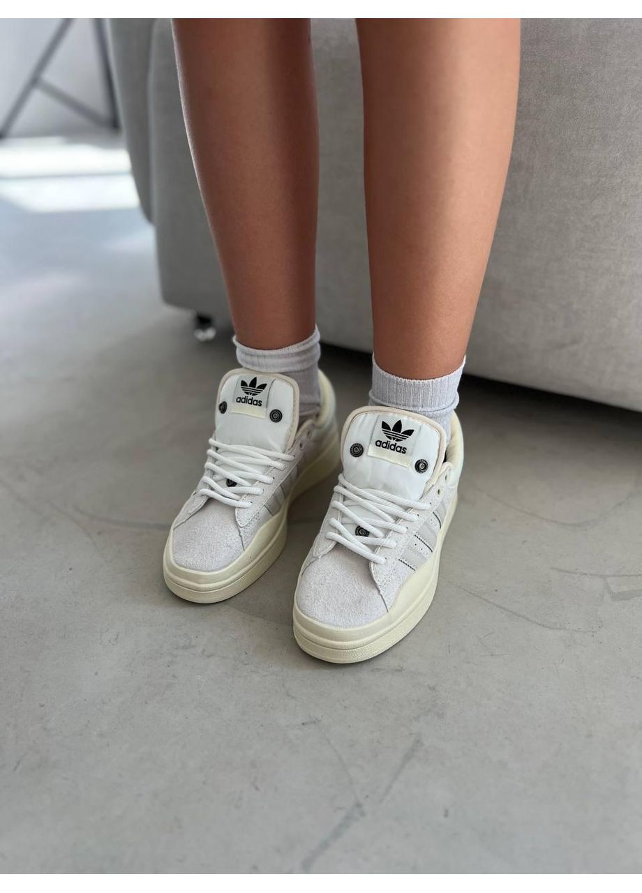 Бежеві Осінні кросівки чоловічі adidas campus x bad bunny beige v2 адідас кампус No Brand