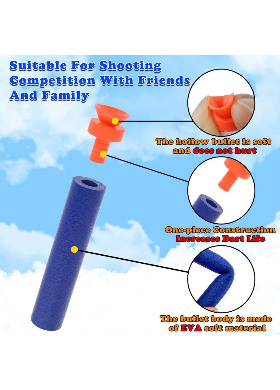 Патроны с присосками для NERF Игрушки стрелы боеприпасы для бластеров Нерф EKIND Suction Foam Darts Elite 10шт. Hasbro (365251453)