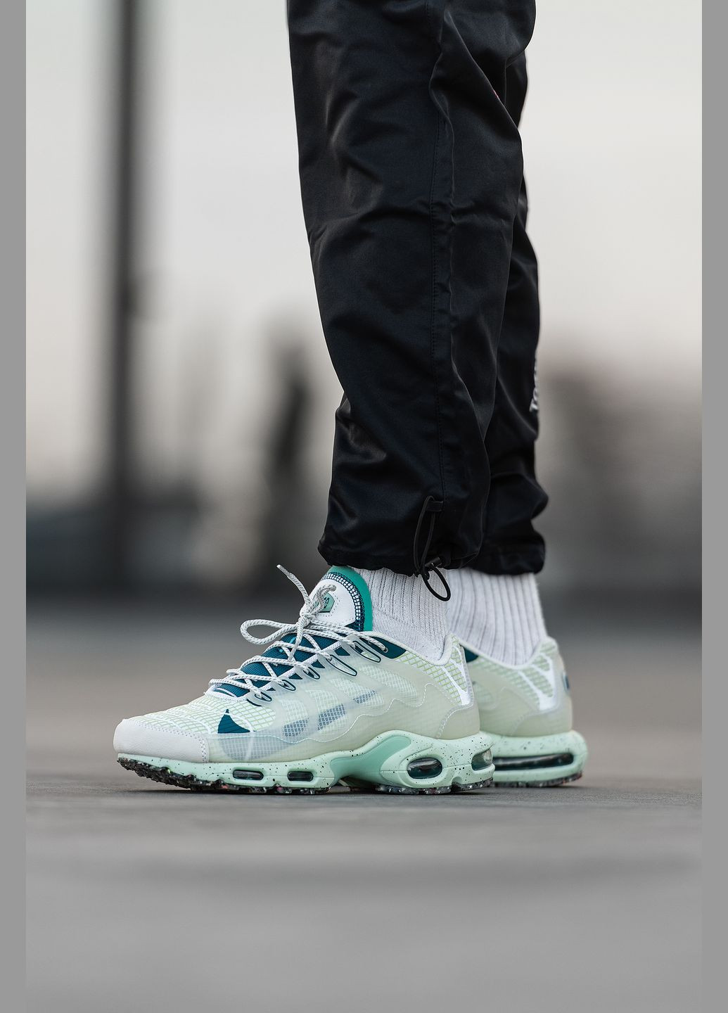 Белые демисезонные кроссовки мужские nike air max tn plus terrascape white | найк аир макс тн плюс белые No Brand