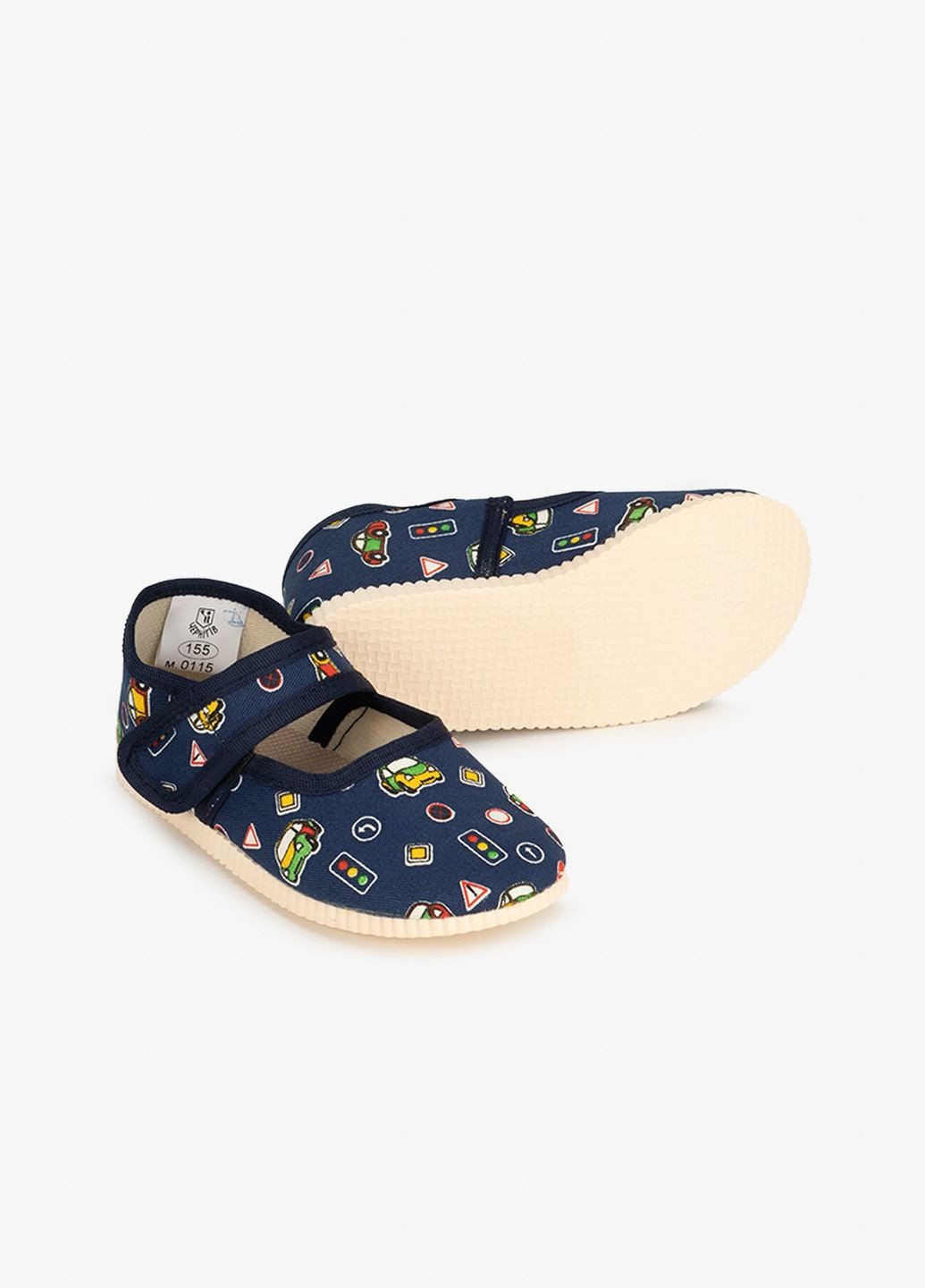 Синие тапочки для мальчика 0115 синие машинки shop (2000991044753) Берегиня