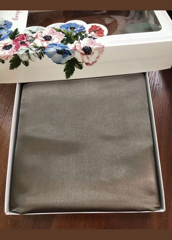 Атласное Капучино Семейное постельное белье и 4 наволочка 150*210 Moka textile (316632099)