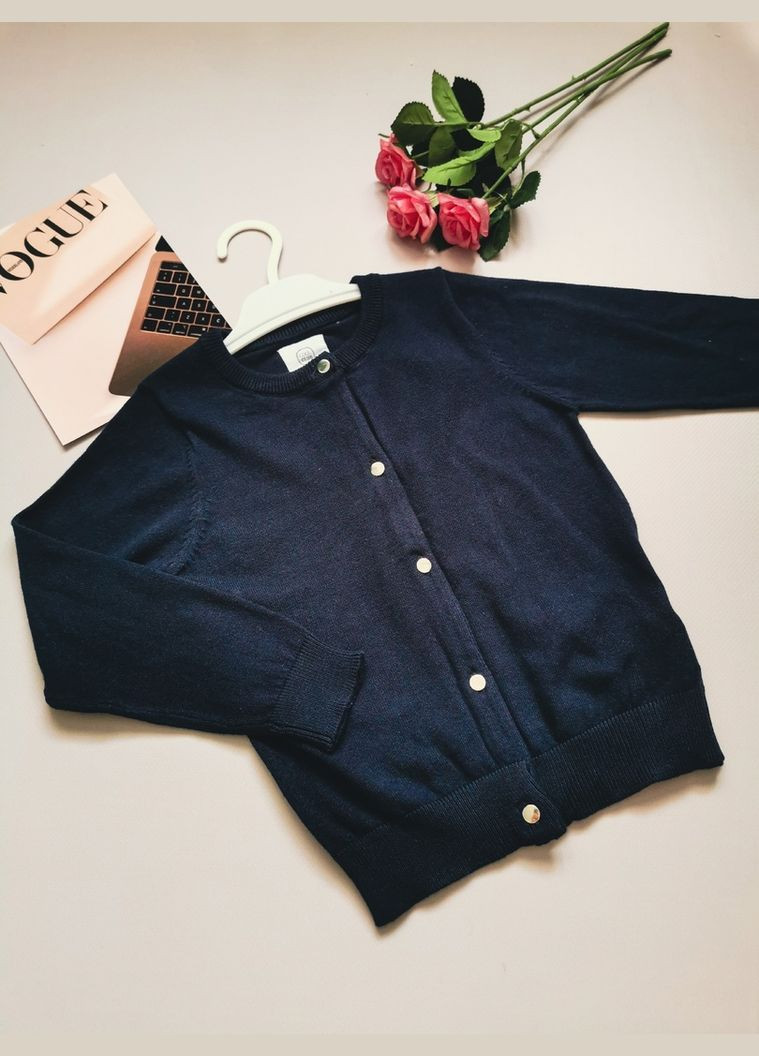 Кардиган для дівчинки темно-синій 30126 No Brand (303612581)