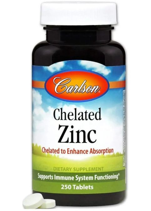 Цинк хелатний Carlson Chelated Zinc 30 мг 250 таб Carlson Labs (359473703)